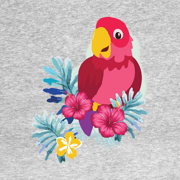 Lovely Parrot Print by sabamargoob